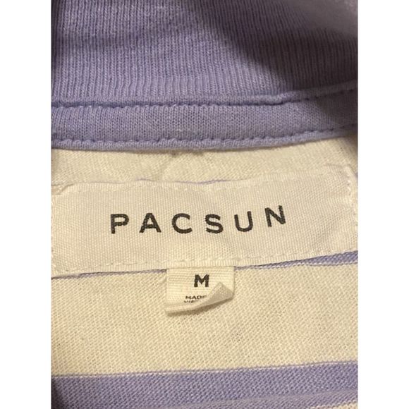 Pacsun Pacific Sunwear White and Blue Striped Sweatshirt Men’s Size Medium - Picture 4 of 4